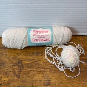 VTG Brunswick Wintuk Sparkletwist Yarn 791 Pastel Ombre Baby Knitting Crochet
